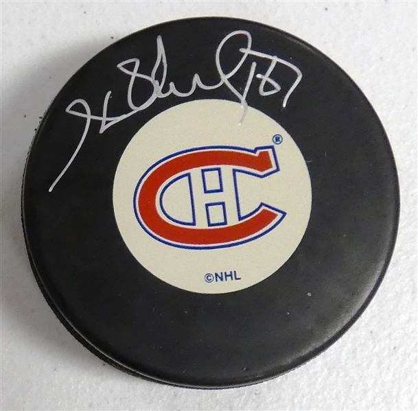 Henri Richard Autographed Canadiens Puck