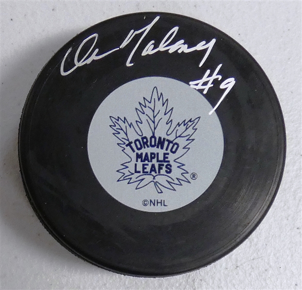 Don Maloney Autographed Maple Leafs Puck