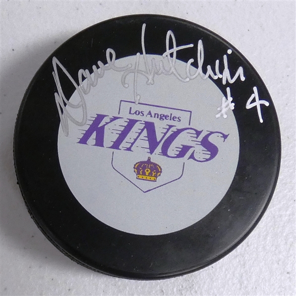 Dave Hutchison Autographed Kings Puck