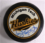 Tony Esposito Autographed Michigan Tech Puck