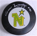 Cesare Maniago Autographed North Stars Puck