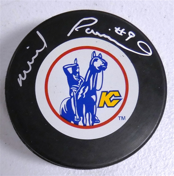Wilf Paiement Autographed Scouts Puck