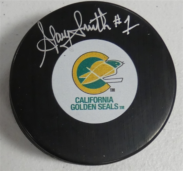 Gary Smith Autographed Golden Seals Puck