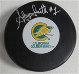 Gary Smith Autographed Golden Seals Puck