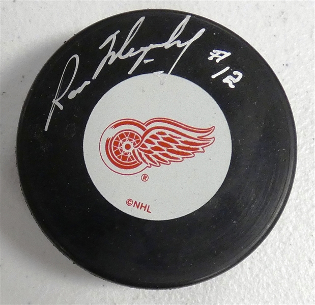 Ron Murphy Autographed Red Wings Puck