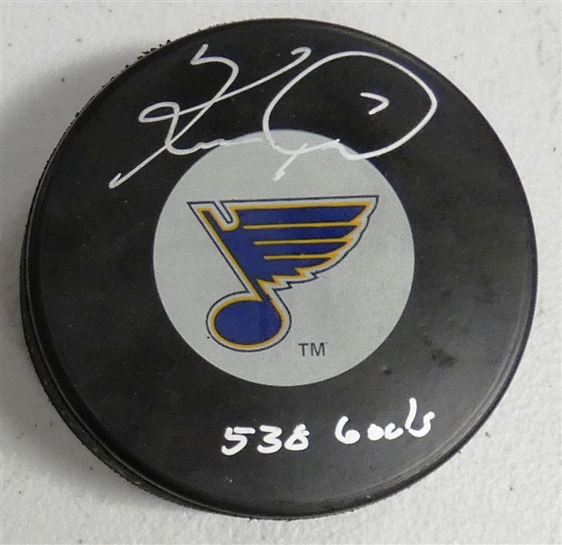 Keith Tkachuk Autographed Blues Puck