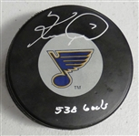 Keith Tkachuk Autographed Blues Puck