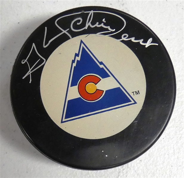 Glenn Resch Autographed Rockies Puck