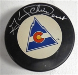 Glenn Resch Autographed Rockies Puck