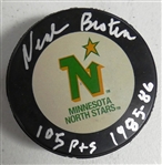 Neil Broten Autographed North Stars Puck