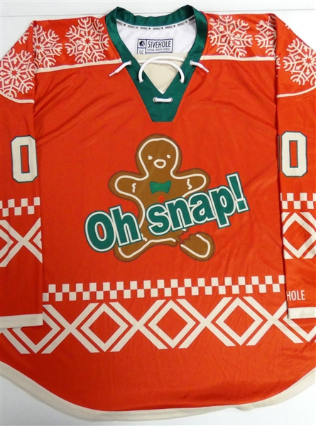 Oh Snap Gingerbread Man Hockey Jersey