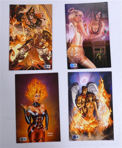 Tom Hutchinson Autographed Comic Book Lot of 4