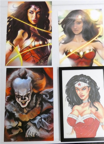 Wonder Woman & Clown Print Lot