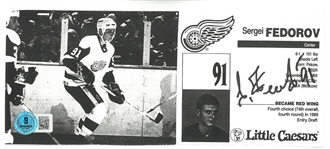 Sergei Fedorov Autographed Copy of Card