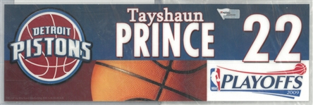 Tayshaun Prince 2009 Playoffs Locker Tag