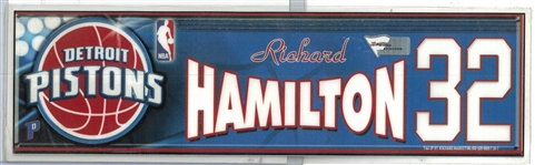Richard Hamilton 2008/09 Pistons Locker Tag