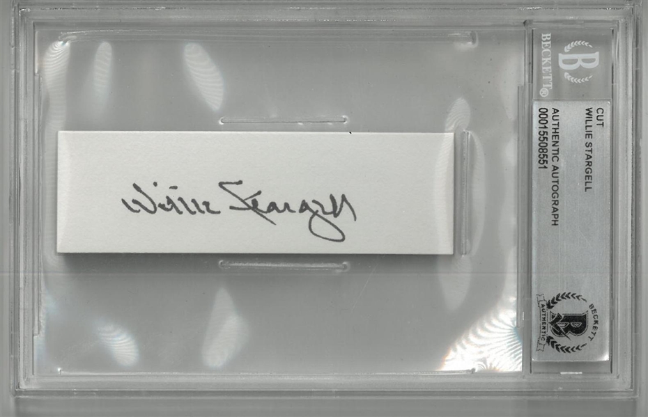 Willie Stargell Autographed 1x3 Cut Signature