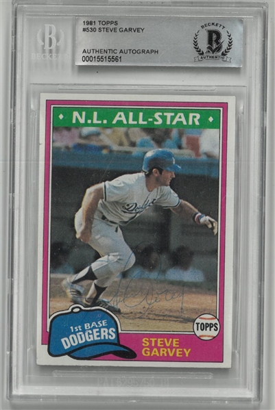 Steve Garvey Autographed 1981 Topps