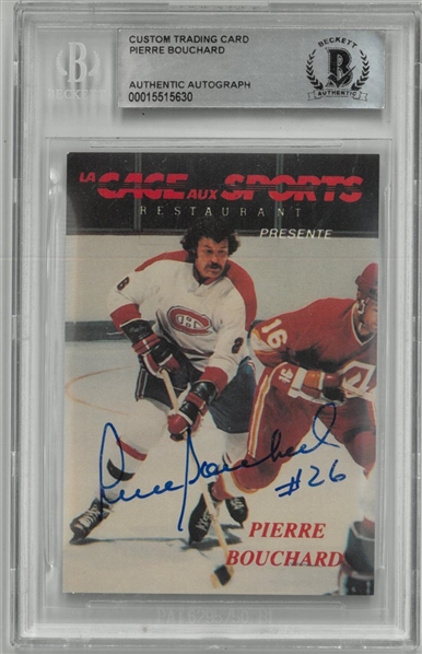 Pierre Bouchard Autographed Custom Trading Card