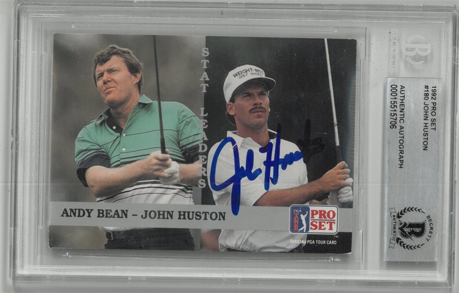 John Huston Autographed 1992 Pro Set