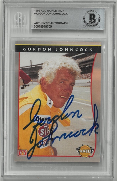Gordon Johncock Autographed 1992 All World Indy