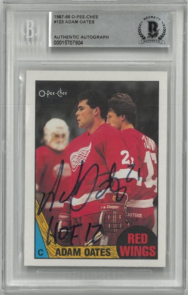 Adam Oates Autographed 1987/88 O-Pee-Chee Rookie Card