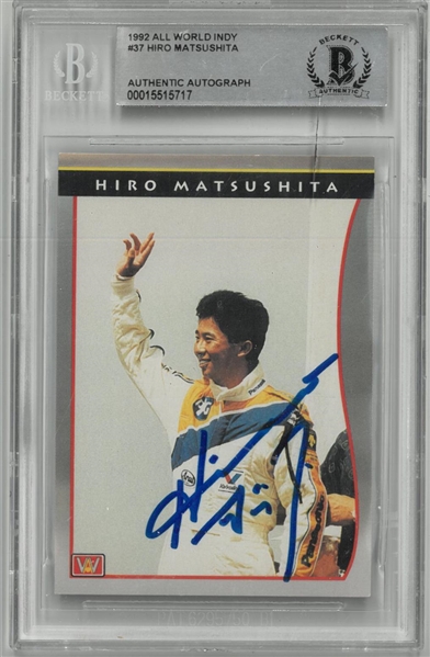 Hiro Matsushita Autographed 1992 All World Indy