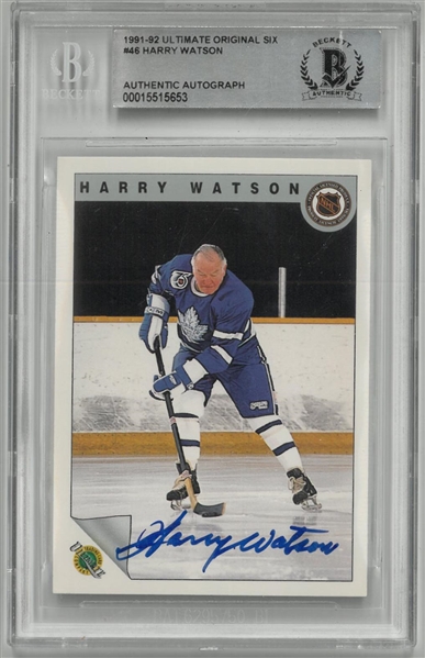 Harry Watson Autographed 1991 Ultimate