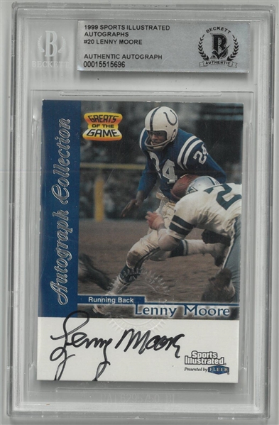 Lenny Moore Autographed 1999 Sports Illustrated