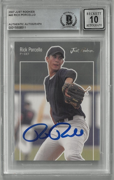 Rick Porcello Autographed 2007 Just Rookies
