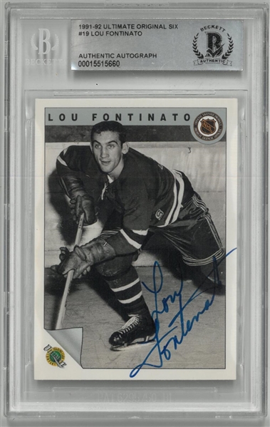 Lou Fontinato Autographed 1991 Ultimate
