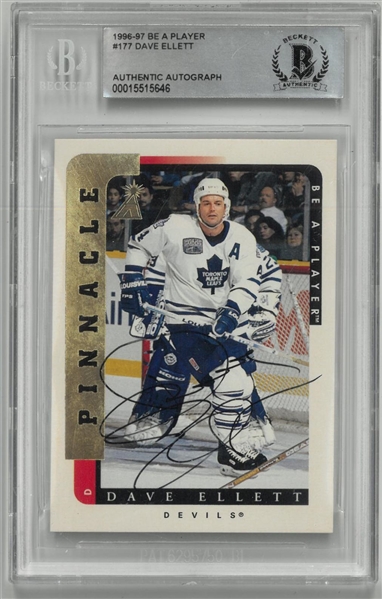Dave Ellett Autographed 1996/97 Be a Player