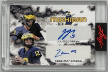 J.J. McCarthy & Cade McNamara Autographed Leaf