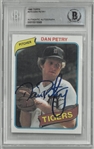 Dan Petry Autographed 1980 Topps Rookie Card