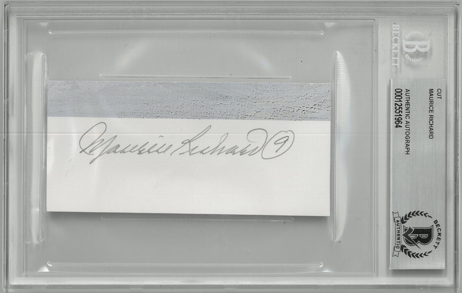 Maurice Richard Autographed Cut