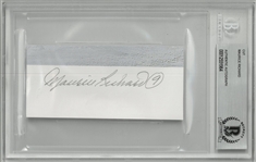 Maurice Richard Autographed Cut