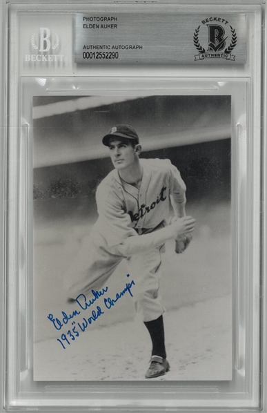 Elden Auker Autographed 4x6 Photo