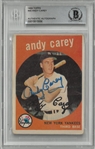 Andy Carey Autographed 1959 Topps