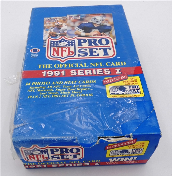 1991 Pro Set Football Series 1 Wax Box