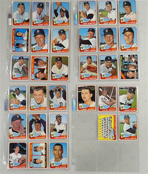 1965 Topps Detroit Tigers Team Lot