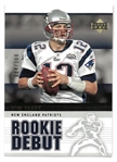 Tom Brady 2005 UD Rookie Debut #84/100 Gold