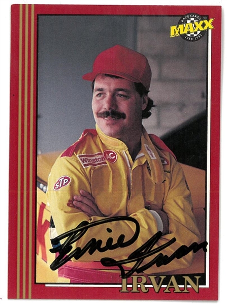 Ernie Irvan Autographed 1992 Maxx
