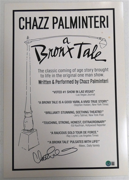 Chazz Palminteri Autographed "A Bronx Tale" 12x18 Poster