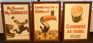 Guinness Framed Poster Lot of 3 (Pick up only)