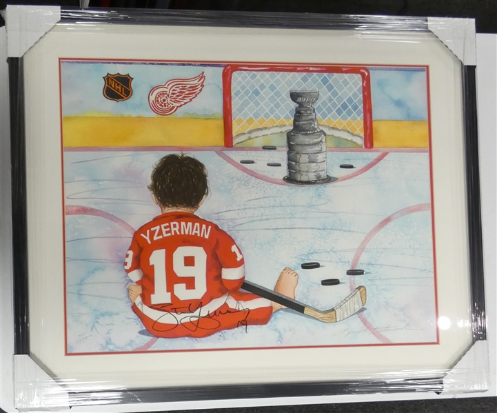 Steve Yzerman Autographed Litho (Pick up only)