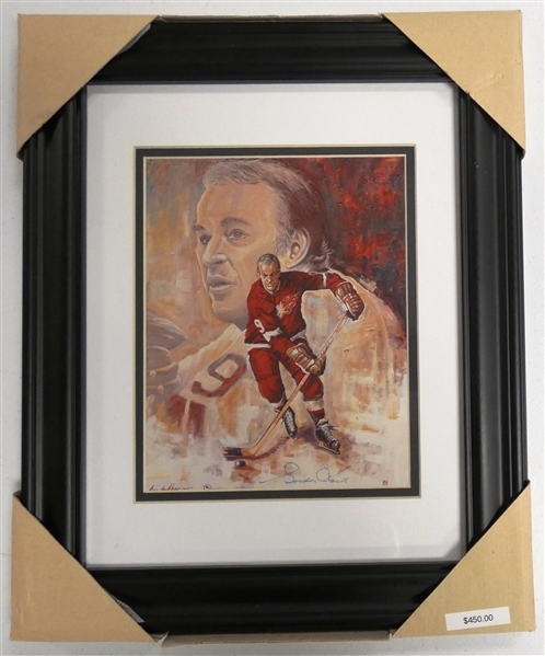 Gordie Howe Autographed Framed 8x10