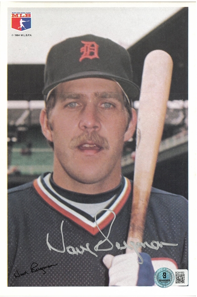 Dave Bergman Autographed 1984 Farmer Jack Photo