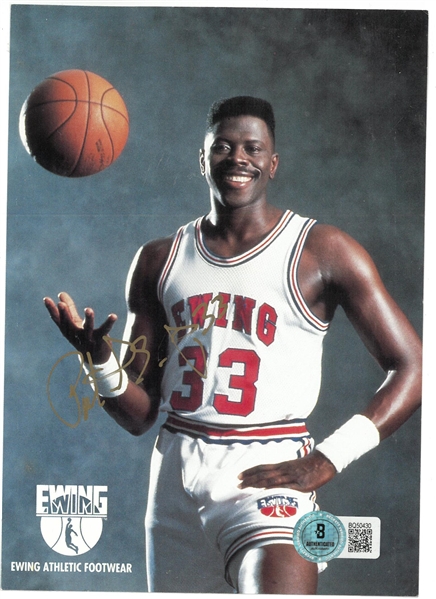 Patrick Ewing Autographed 5x7 Promo Card