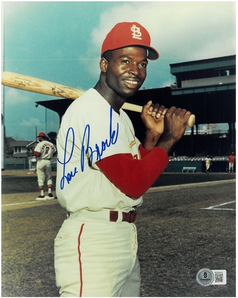 Lou Brock Autographed 8x10