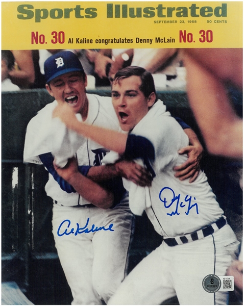 Al Kaline & Denny McLain Autographed 8x10